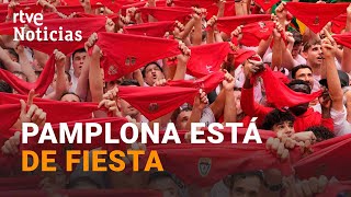 SAN FERMÍN 2023 MILES de PERSONAS CELEBRAN en PAMPLONA con un llamamiento a la CONVIVENCIA RTVE [upl. by Akemad]