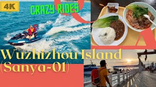 Beautiful sea beach of China Hainan Sanya Wuzhizhou Island  Crazy Water Activities  Vlog 40 P01 [upl. by Angelia]