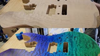 How to stain a guitar body with Angelus Leather Dyes In real time [upl. by Ansley]