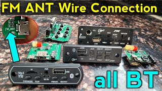 Bluetooth Module FM ANT wire connection all type  Electronics Verma [upl. by Itnava]