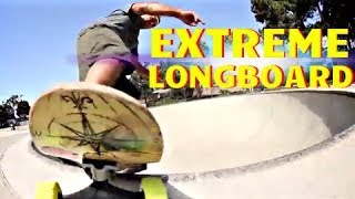 Longboarding Downhill Longboard Tricks in Pool Downhill Drifting [upl. by Ellehcin]