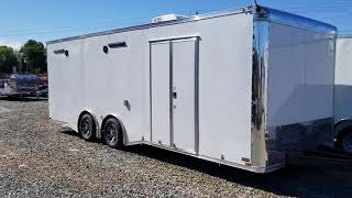 24 ft race ready enclosed spartan carhauler trailer loaded wite semi scewless [upl. by Reynolds859]