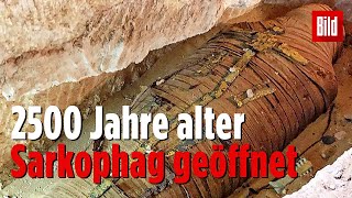 Sarkophag von 2500 Jahre alter Mumie live im TV geöffnet [upl. by Haakon180]