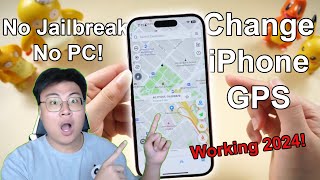 2024 How to Spoof Location on iPhone Without Computer  No Jailbreak No PCiOS 17 Support [upl. by Maire]