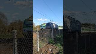 Przejazd Vectrona quotpralkiquot pkp cargo luzem przez sulejówek train pociag kolej mk trainspotting [upl. by Ydda]