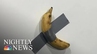 Banana Art Piece Fetches Staggering Amount Of Money At Miami’s Art Basel  NBC Nightly News [upl. by Azer676]