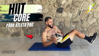 TREINO INSANO PARA FORTALECER O CORE EM CASA  Método HIIT  Futebol [upl. by Etnomal]