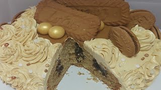 easy lotus biscoff cake recipesimple chocolate filled lotus biscoff cake [upl. by Ringo]