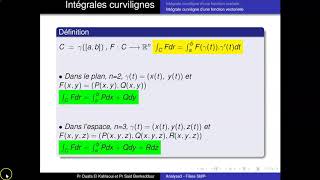 Intégrales curvilignes [upl. by Nayrda775]