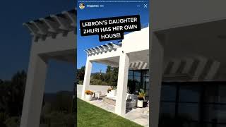 LeBron’s daughter has her own house 😂 via kingjamesIG [upl. by Arihk339]