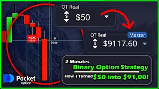 50 to 9117 using My Latest Pocket Option Beginner Strategy  Binary Option Trading [upl. by Hastie]