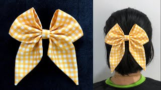 Fabric hair Bow Tutorial [upl. by Ah]