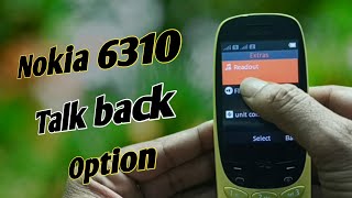 How to Nokia 6310 speech of talk back turn offNokia 6310 Readout mood turn on or off📱 [upl. by Marijn995]