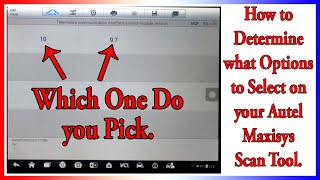 How to Determine which Options to pick on your Autel Scan Tool [upl. by Petras]