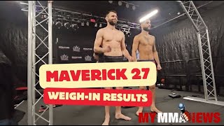 Maverick 27 weighin results and video  Ugalde vs Martinez [upl. by Iridissa]