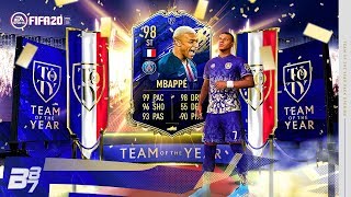 MENTAL I PACKED TOTY 98 MBAPPE TOTY IN A PACK  FIFA 20 ULTIMATE TEAM [upl. by Annerb]