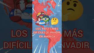 LOS PAÍSES MÁS DIFÍCILES DE INVADIR countryballs mapa curiosidades paises guerra [upl. by Alrick]