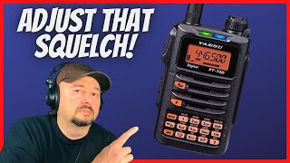 Yaesu FT70DR Setting Squelch Level How To [upl. by Aksehcnarf]