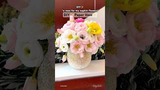 How to make a vase using paper and balloon  A vase for handmade paper flowers [upl. by Yetak52]