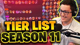 SEASON 11 TIER LIST [upl. by Tilden]