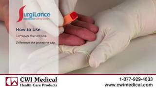 Surgilance Safety Lancets Instructional Video [upl. by Dorelia]