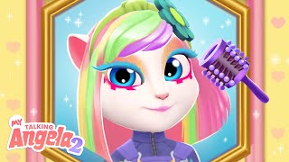 Angela’s Summer Hair Makeover ☀️💇‍♀️ NEW My Talking Angela 2 Gameplay [upl. by Ayatahs]