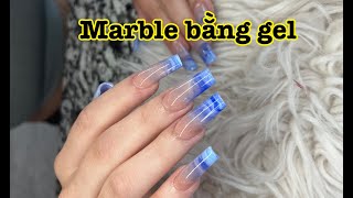 Marble ombre bằng gel  Nail art designs 2023  nail tutorial [upl. by Tnecnev789]