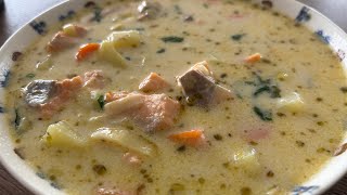 How to Make Creamy Salmon Soup A Delicious Recipe [upl. by Corkhill]