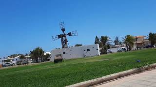 Corralejo fuerteventura corralejo wheelchairtravel wheelchair walk [upl. by Ydnim]