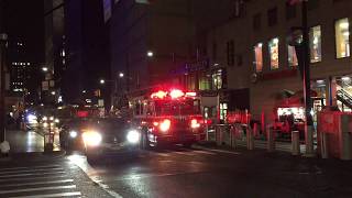 FDNY Ladder 10 quotTentruckquot responding [upl. by Airamanna]