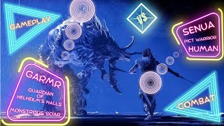 Hellblade Senuas Sacrifice Combat Gameplay of Senua VS GarmGarmr Boss Fight on PC [upl. by Eniluap]