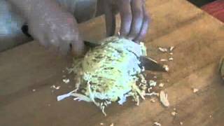 How To Shred Cabbage For Coleslaw [upl. by Suiramed]