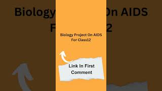 Biology Project On AIDS For Class12 Science [upl. by Ettenuj]