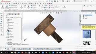 How to design Knurled Knob in solidworks [upl. by Asilak]