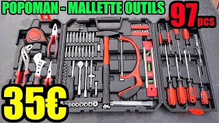 POPOMAN Mallette outils 97 pièces THTC02H TECCPO [upl. by Africa881]