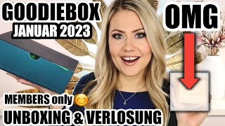 GOODIEBOX Januar 2023 Mitglieder Box  Unboxing amp Verlosung [upl. by Gnues]