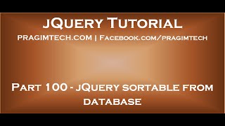 jQuery sortable from database [upl. by Dincolo]