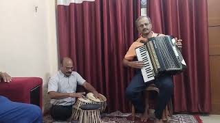 O Raat ke Musafir Chanda Jara Bata de  film Miss Merry  Accordion Instrumental [upl. by Stearne]