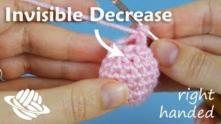 Invisible Decrease for Amigurumi righthanded version [upl. by Zoila]