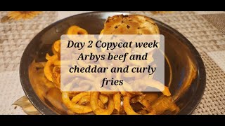 Day 2 copycat week Arbys beef and cheddar and curly fries arbys [upl. by Ytsenoh]