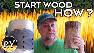 Starting Wood In The Charcoal Chimney  It Works [upl. by Shinberg478]