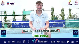 ITF World Tour M1 MS Final  Gabriel DECAMPS BRA vs Jie CUI CHN 3 [upl. by Enida55]