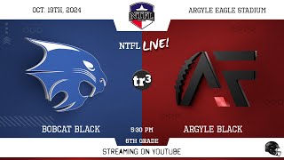 NTFL Youth Football  Bobcat Black at Argyle Black 6th Grade1019530 PEagle Stadium 1 [upl. by Tate]