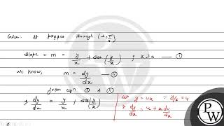 A curve passes through the point 1 6 Let the slope of the curve at each point x y [upl. by Neelahtak]