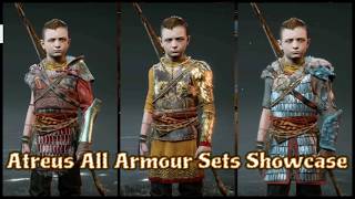 God of war 4   Atreus All Armor Sets Showcase [upl. by Hgeilhsa]