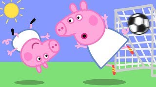 Peppa Pig Nederlands Compilatie Nieuwe Afleveringen  Fotball med Peppa og George  Tekenfilm [upl. by Cindra]