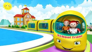 Cartoon School Train  Choo Choo Train Toy Factory Cartoon  Trains for Kids [upl. by Ronoh480]