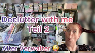 Declutter with me ❤️ Bastelzimmer aufräumen 🤩 Puuuhhh 😁 aussortiert 😳😳😳 Teil 2 [upl. by Kosel]