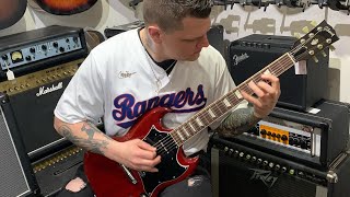 CracklyJack guitarshopfolkestone885 ripping riffs on a 2016 Gibson SG Standard P90  Marshall [upl. by Dupuy437]