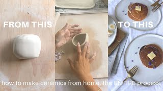 HOW I MAKE CERAMICS AT HOME the entire pottery process  lolita olympia [upl. by Dulla]